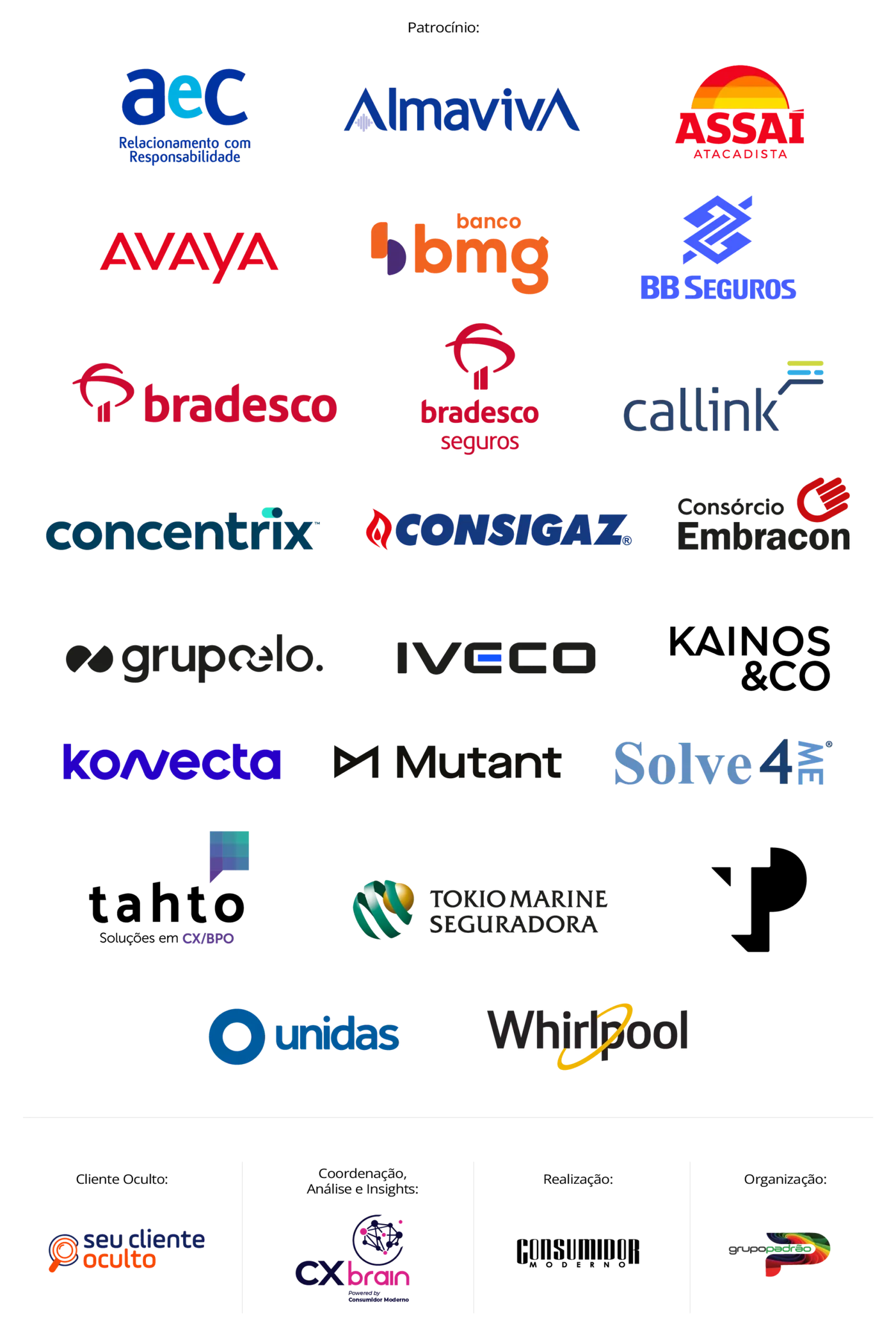Patrocinadores do Prêmio Consumidor Moderno 2026